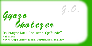 gyozo opolczer business card